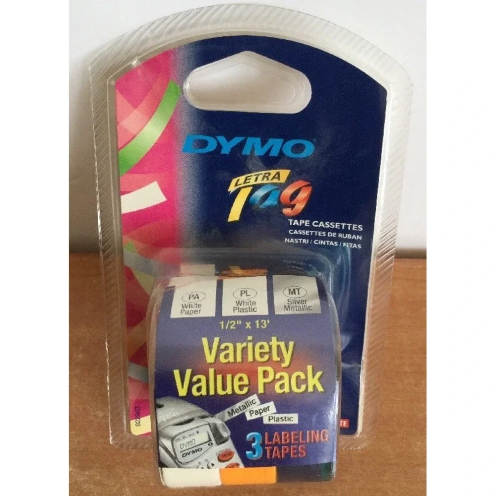 Dymo LetraTag Tape Label 3 Pack 1/2